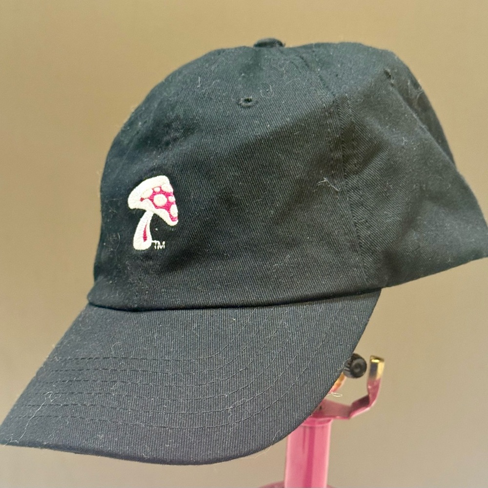 Brand New Mellow Mushroom Buckle Hat w/ Pink Pizza Mushroom Embroidery